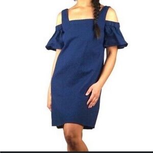 J. Crew Factory Cold Shoulder Flutter Sleeve Dress Size Small